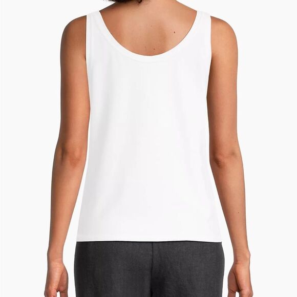 Eileen Fisher scoop neck tank White‎ XS/TP NWT in packaging - Picture 5 of 8